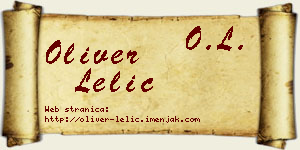 Oliver Lelić vizit kartica
